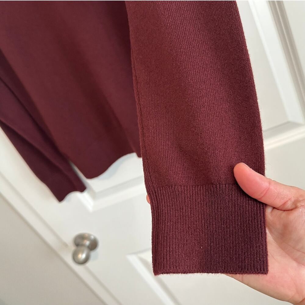 Quince 100% Mongolian Cashmere Full-Zip Hoodie Rich Burgundy Size S - Picture 10 of 12